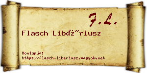 Flasch Libériusz névjegykártya